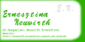 ernesztina neuwirth business card